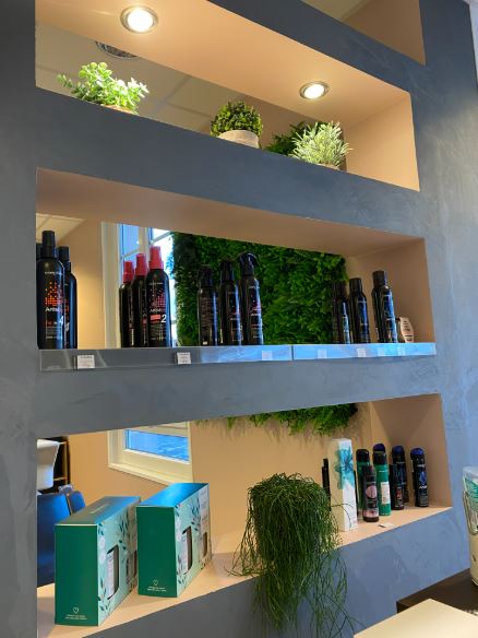 Présentoir produits coiffure